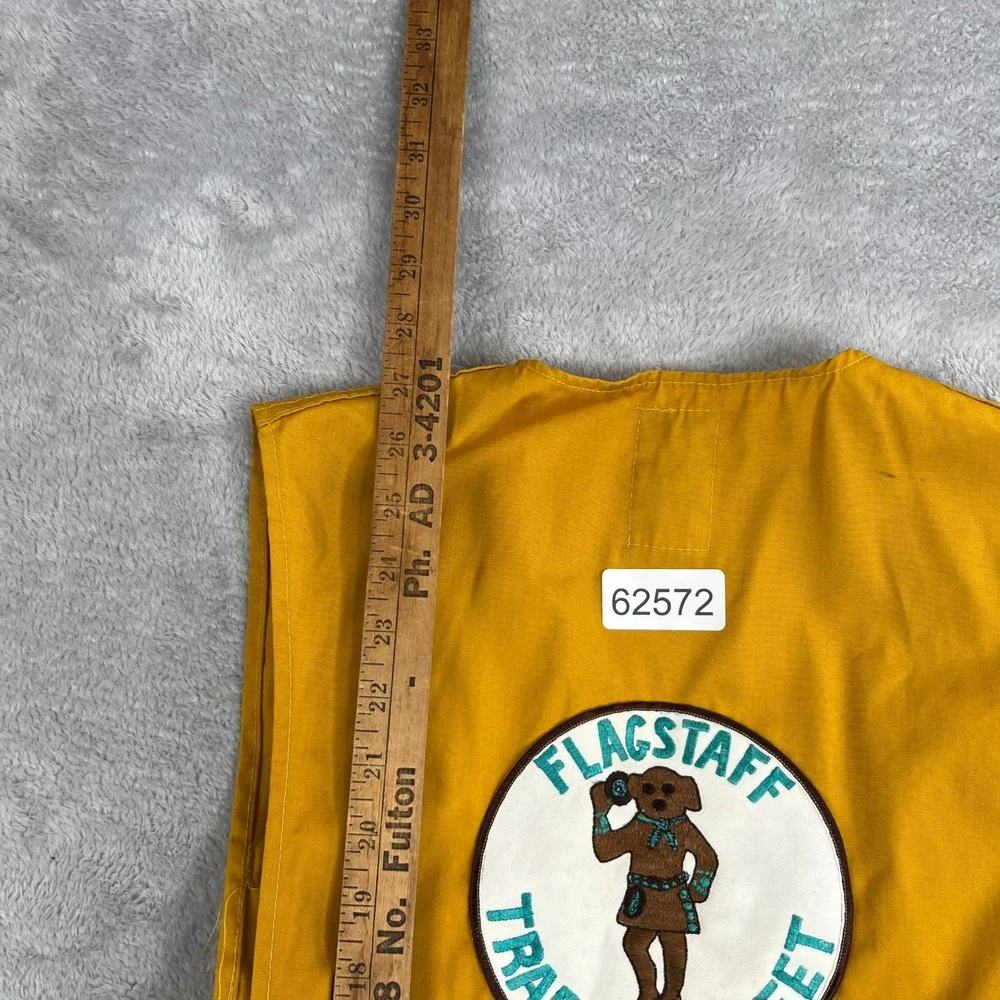 Bob Allen Vintage Patched Shooting Vest M Yellow Men Trap Skeet Gorpcore Hunting - Picture 12 of 13